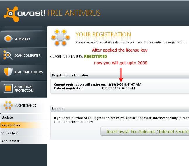 Avast Free Antivirus Serial Key